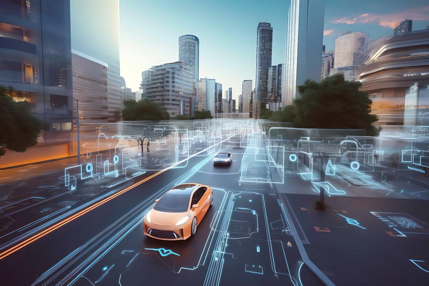 Espace de travail journalistique moderne avec technologies d'intelligence artificielle